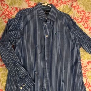 Men’s AE XXL button down blue striped vintage fit